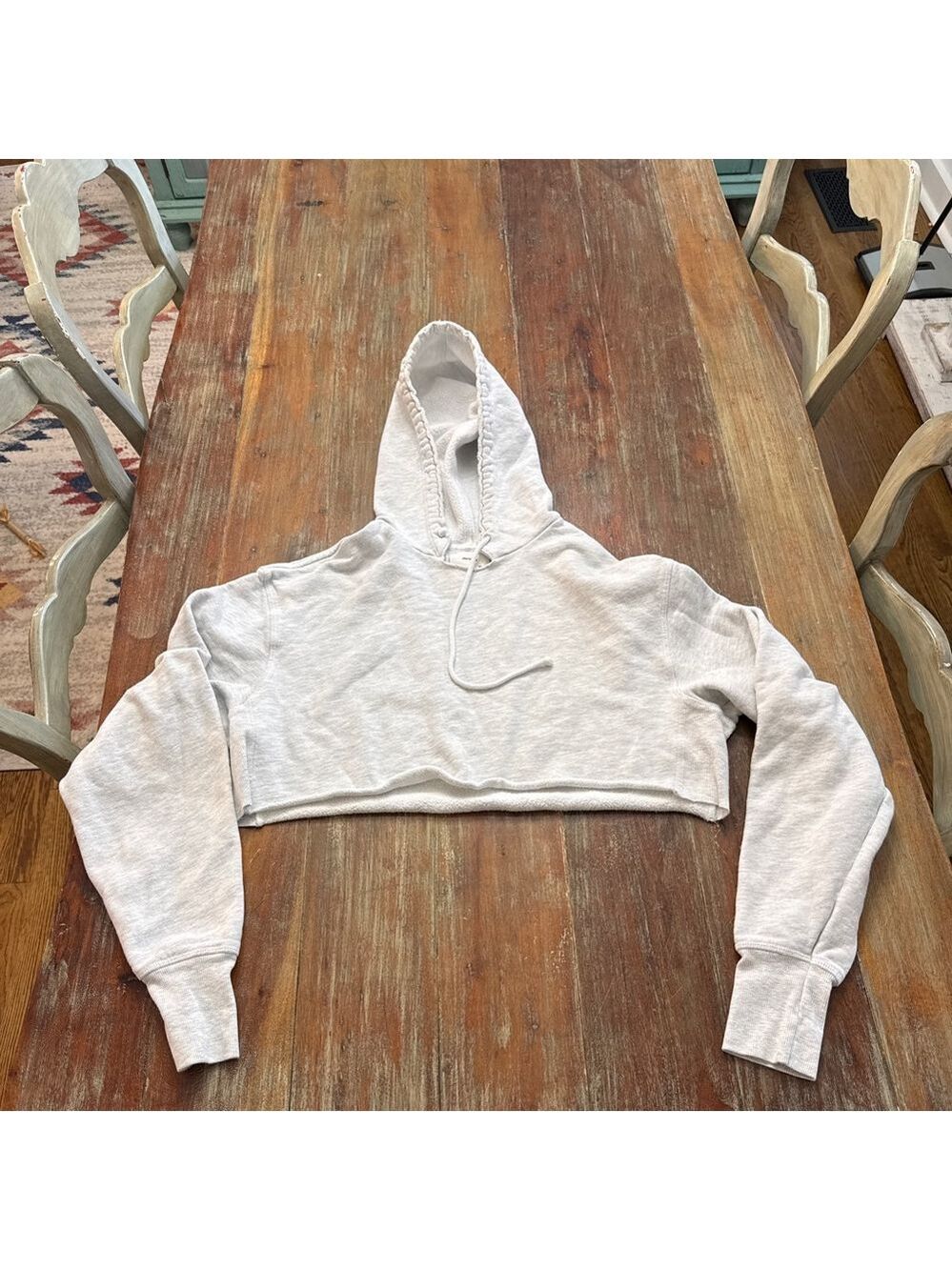 JOAH BROWN Pearl Grey French Terry Lounge Set Cropped Hoodie Joggers - Picture 2 of 16